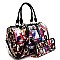 MAGAZINE PRINT LEOPARD SIDE BOSTON SATCHEL SET