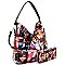 2-Way Magazine Print Patent Hobo Wallet SET