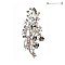 FASHIONABLE LINEAR STONE FLORAL BROOCH SLPQ56