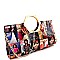 obama Metal Handle Magazine Print Patent Clutch MH-PQS035