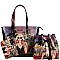 Nicole Lee 3IN1 STYLISH PU LEATHER  DESIGNER CHIC SHOPPER WITH LONG STRAP  JYPRT-14071