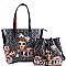 Nicole Lee 3IN1 STYLISH PU LEATHER  DESIGNER CHIC SHOPPER WITH LONG STRAP  JYPRT-14071