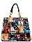 CHAIN DESIGN HANDLE MAGAZINE PICTURE TOTE