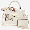 Scarf Twist Lock Flap Satchel 2-in-1 Set