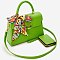 Scarf Twist Lock Flap Satchel 2-in-1 Set