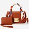 Scarf Top Handle Satchel 2-in-1 Set
