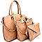 PW1544-LP Classy 3 in 1 Large Tote Set with Clutch