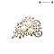 Fashionable Pearl and Stone Cluster with Leaves Brooch Pin SLPY1582