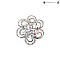 Fashionable Stone Flower with Center Gem Cluster Brooch Pin SLPY5856