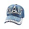 Paris & Eiffel Tower Rhinestone Fashion Denim Cap MEZ653