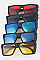 Pack of 12 Pop Color Lens Rectangle Sunglasses