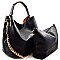 Chain Accented Bag In Bag Hobo