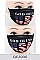 PACK OF 12 	GOD BLESS USA PRINTED FASHION MASK