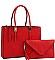 STYLISH 2 IN 1 SQUARE TOTE WITH LONG STRAP JYQF-0003