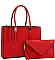 STYLISH 2 IN 1 SQUARE TOTE WITH LONG STRAP JYQF-0003