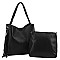 2IN1 STYLISH PLAIN TASSEL PIECE HOBO BAG WITH MINI BAG SET