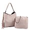 2IN1 STYLISH PLAIN TASSEL PIECE HOBO BAG WITH MINI BAG SET