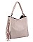 2IN1 STYLISH PLAIN TASSEL PIECE HOBO BAG WITH MINI BAG SET