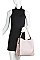 2IN1 STYLISH PLAIN TASSEL PIECE HOBO BAG WITH MINI BAG SET