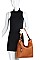 2 IN 1FAUX LEATHER CLASSIC HOBO BAG SET