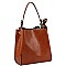 3-Compartment 2-Way  Leopard Scarf Tassel Accent Hobo