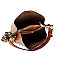 3-Compartment 2-Way  Leopard Scarf Tassel Accent Hobo