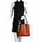 3-Compartment 2-Way  Leopard Scarf Tassel Accent Hobo