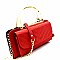 Chevron Quilted Metal Handle Accent Wallet Cross Body MH-QQV128