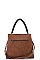 2 IN 1 PLAIN TWO TONE TOTE BAG WITH MINI COIN PURSE
