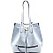 QS1172-LP  Drawstring 2 Way Soft Bucket Hobo Tote