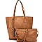 QS1627-LP Tassel Accent 2 in 1 Tall Tote Set