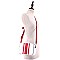 Striped  Tassel Accent Center Cross Body Camera Bag