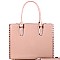 Stud Accent Patent Classy 2-Way Tote MH-QS3305