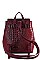 CROCO SKIN TEXTURED BACKPACK