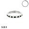 Stylish CZ BAND W/ EMERALD STONES SLR1243EM