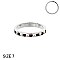 CHIC CZ BAND W/ RUBY STONES SLR1243RU