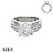 CUBIC ZIRCONIA ENGAGEMENT RING W/ LARGE CENTER STONE SLR1244SI