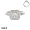 RADIANT CUT CUBIC ZIRCONIA ENGAGEMENT STYLE RING SLR1246SI