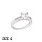 CUBIC ZIRCONIA PRINCESS CUT RING SLR1435CRS