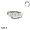 ELEGANT CZ RING W/ 3 PEARL CENTER SLR1691