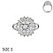 FASHIONABLE ROUND TOP CZ RING SLR1696