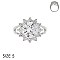 ELEGANT ROUND FLOWER SHAPE CZ RING SLR1699