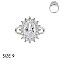LARGE OVAL CUBIC ZIRCONIA STONE RING SLR1701SI