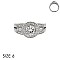 CUBIC ZIRCONIA ENGAGEMENT STYLE RING SLR1704SI