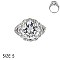 CUBIC ZIRCONIA ENGAGEMENT STYLE RING SLR1705SI