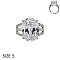 LARGE OVAL CUBIC ZIRCONIA STONE RING SLR1707SI