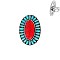 Fashionable Western Oval Turquoise Cuff Ring