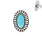 Fashionable Western Oval Turquoise Cuff Ring