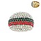 Crystal Studded DOME Stretch Ring