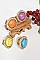 PACK OF (12 PIECES) Turquoise/ORANGE/YELLOW/PURPLE  Gemstone Rings